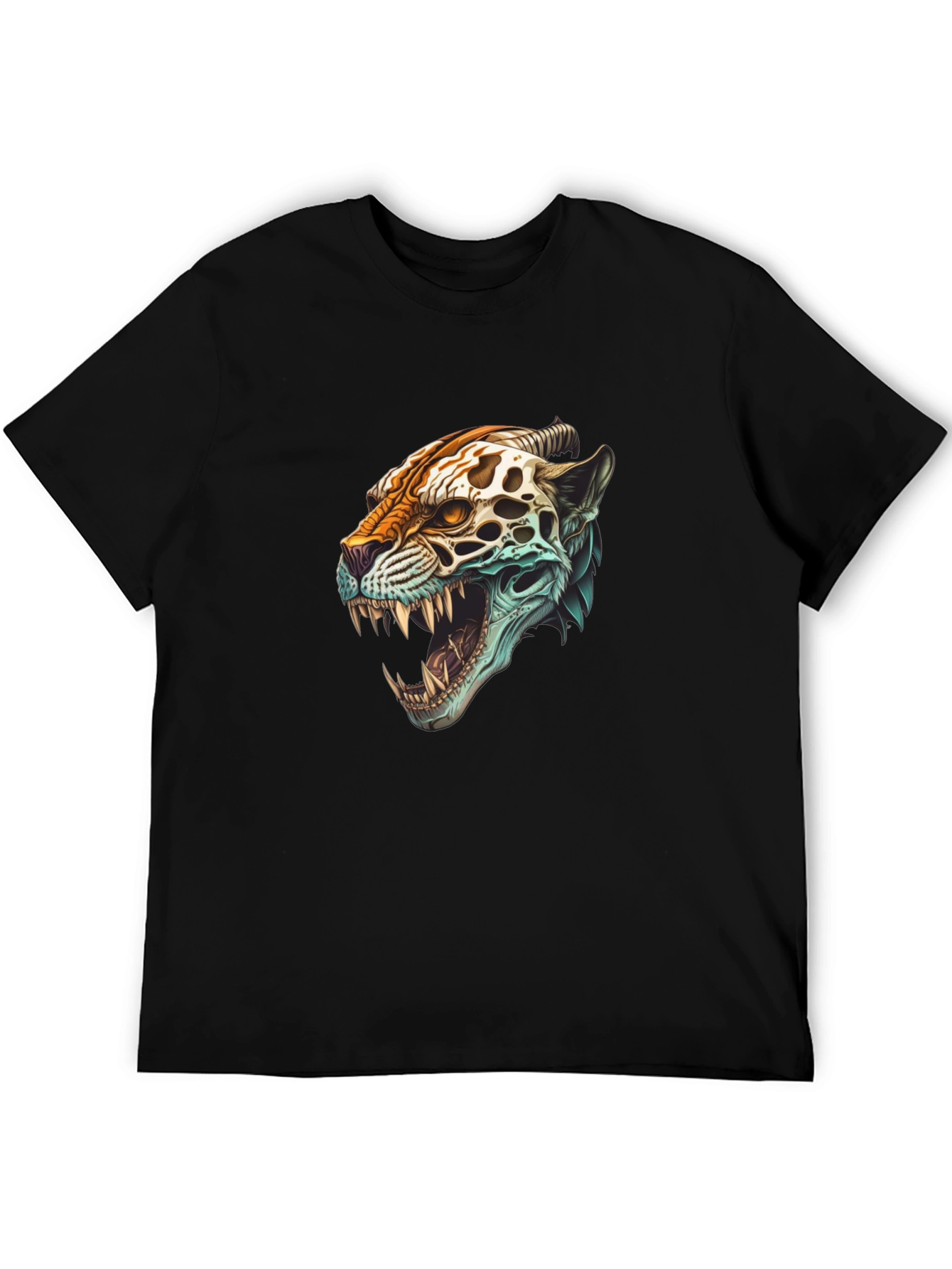 Jaguar Skull Graphic Print T-Shirt