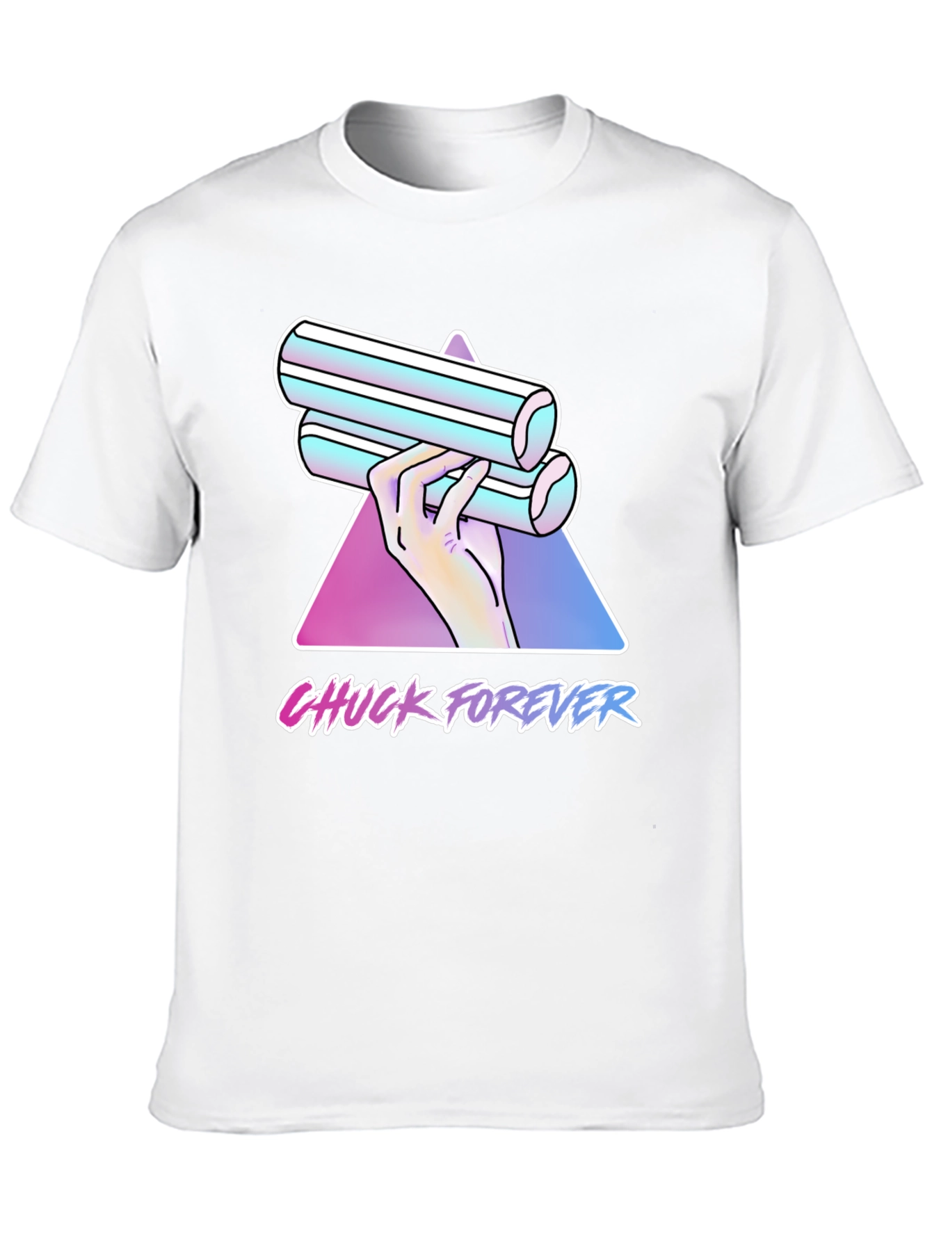 Chuck Forever T-Shirt - Retro Vaporwave Style
