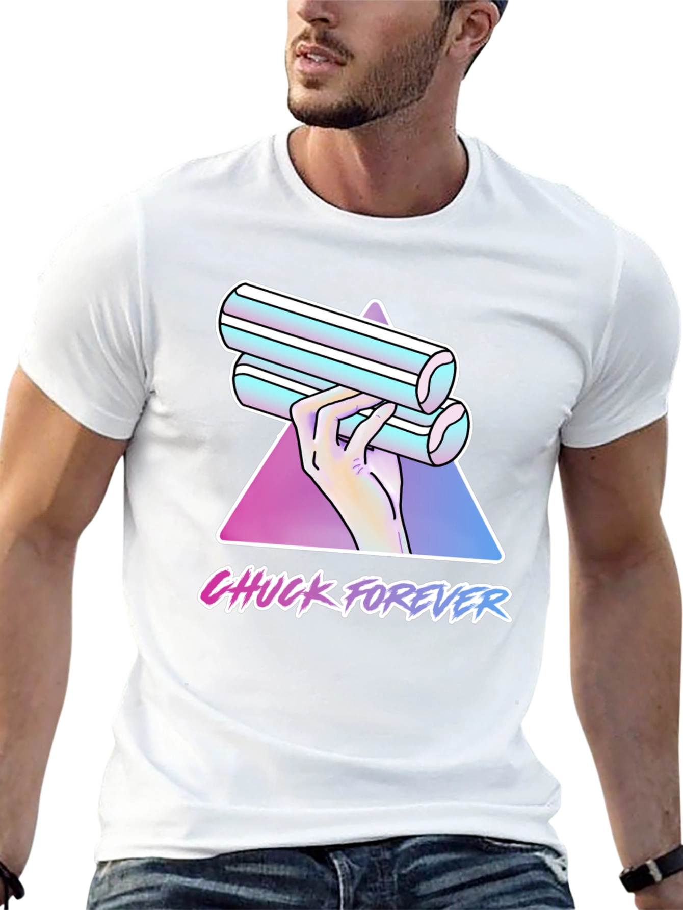 Chuck Forever T-Shirt - Retro Vaporwave Style