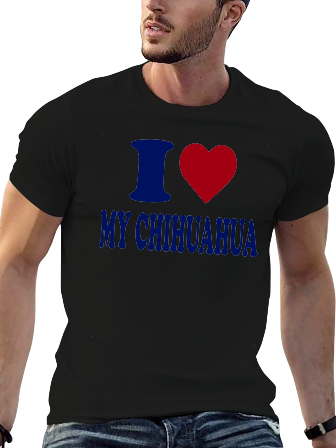 I Heart My Chihuahua Black T-Shirt