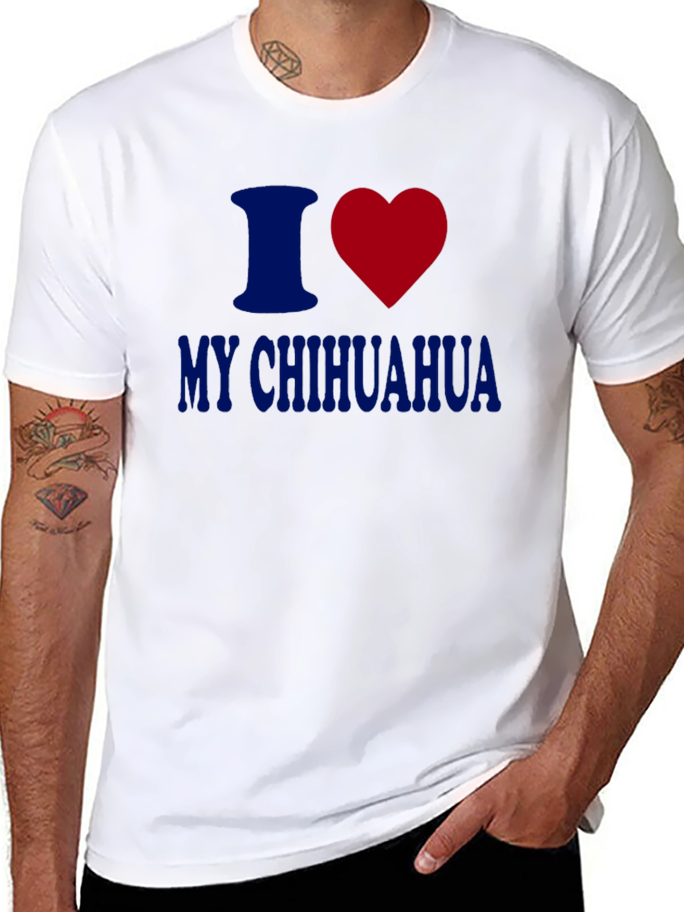 I Heart My Chihuahua Black T-Shirt