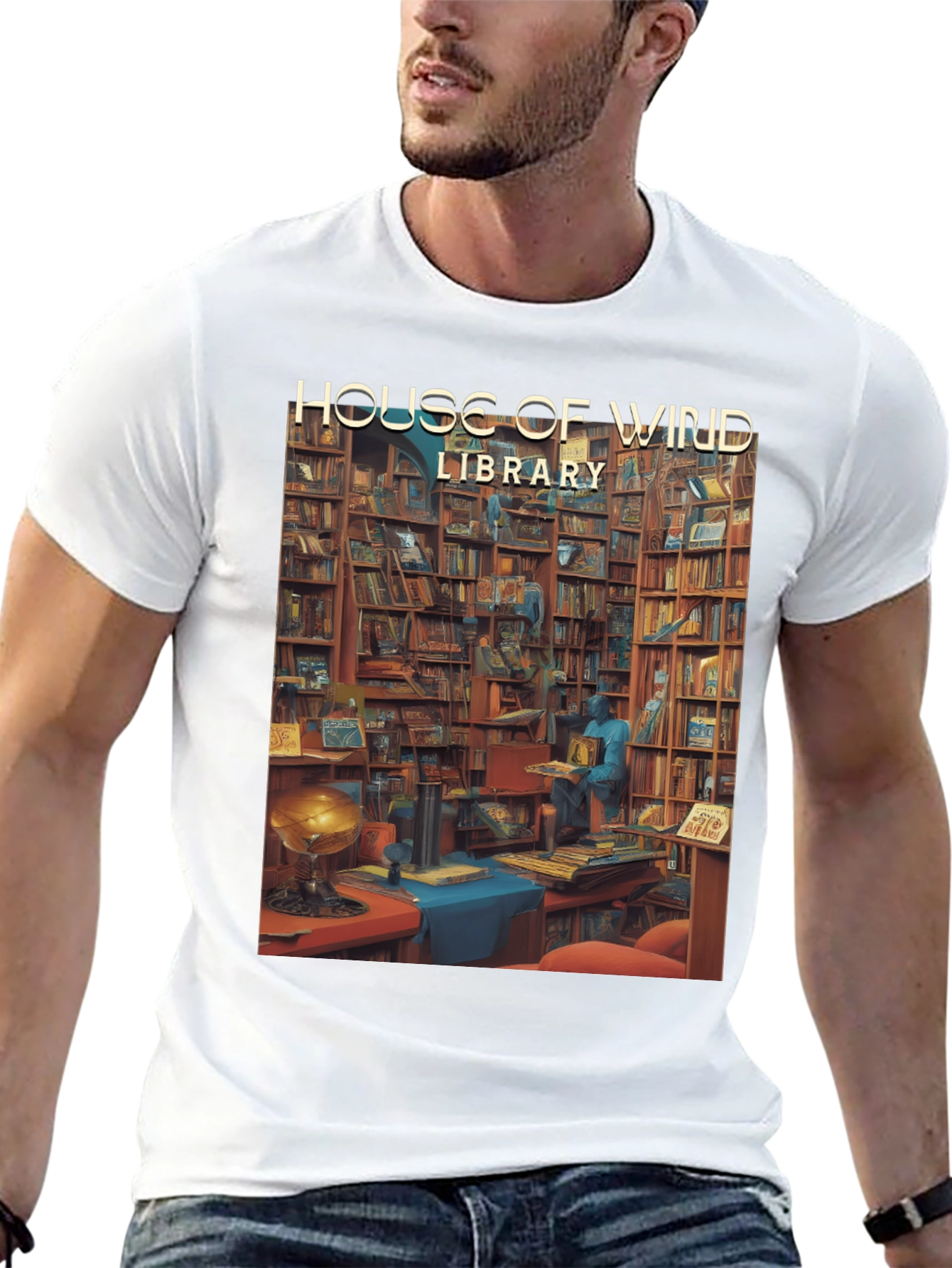 House of Wind Library T-Shirt