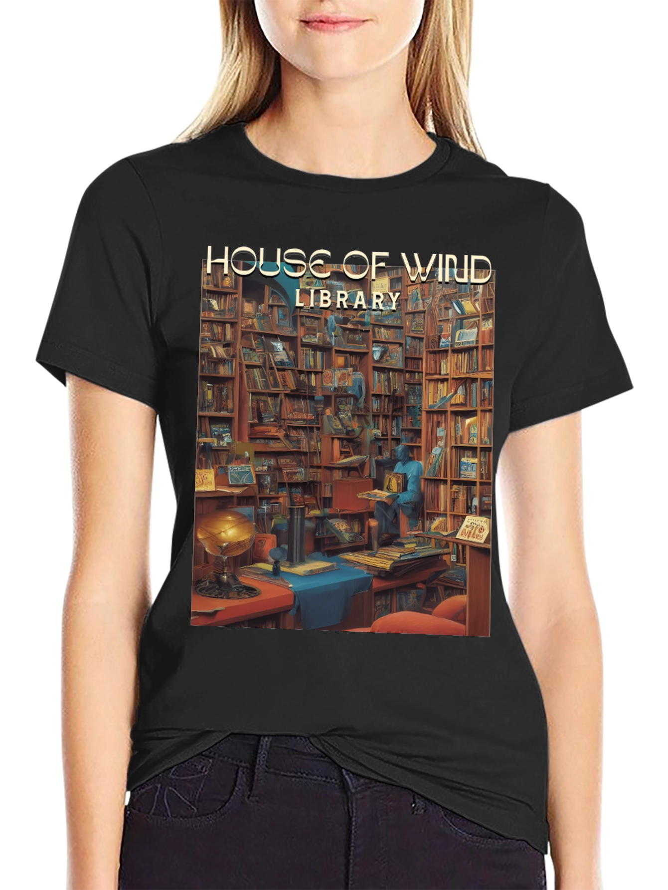 House of Wind Library T-Shirt