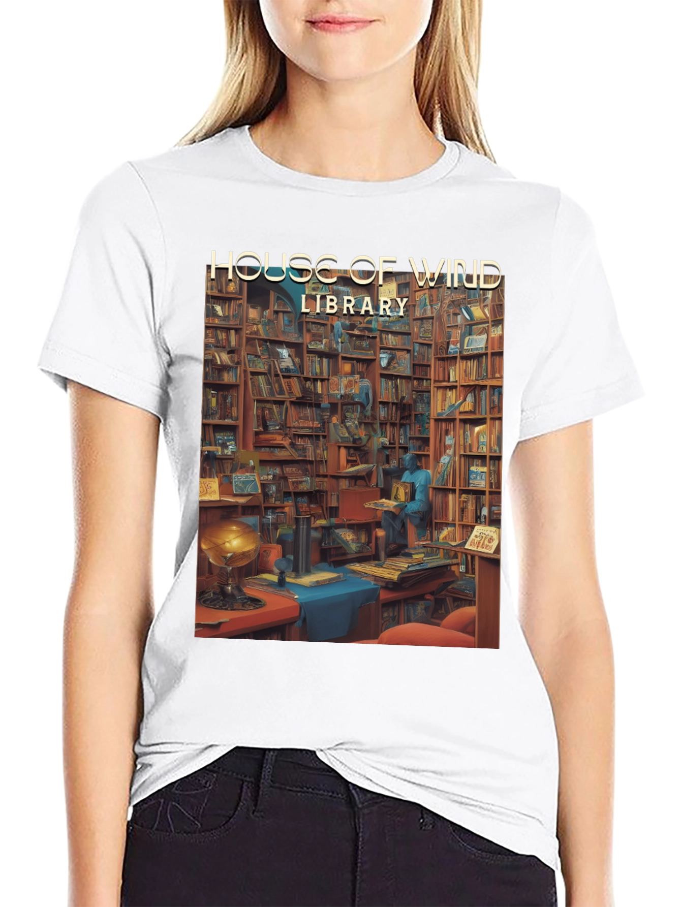 House of Wind Library T-Shirt
