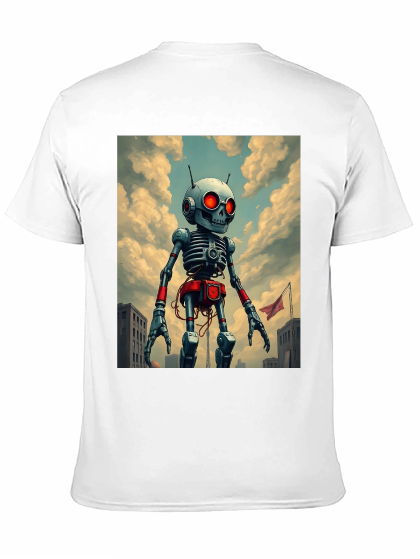 Robot Skeleton Art Graphic T-Shirt