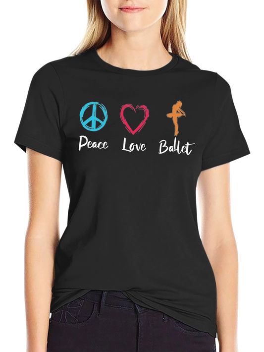 Peace Love Ballet Graphic T-Shirt