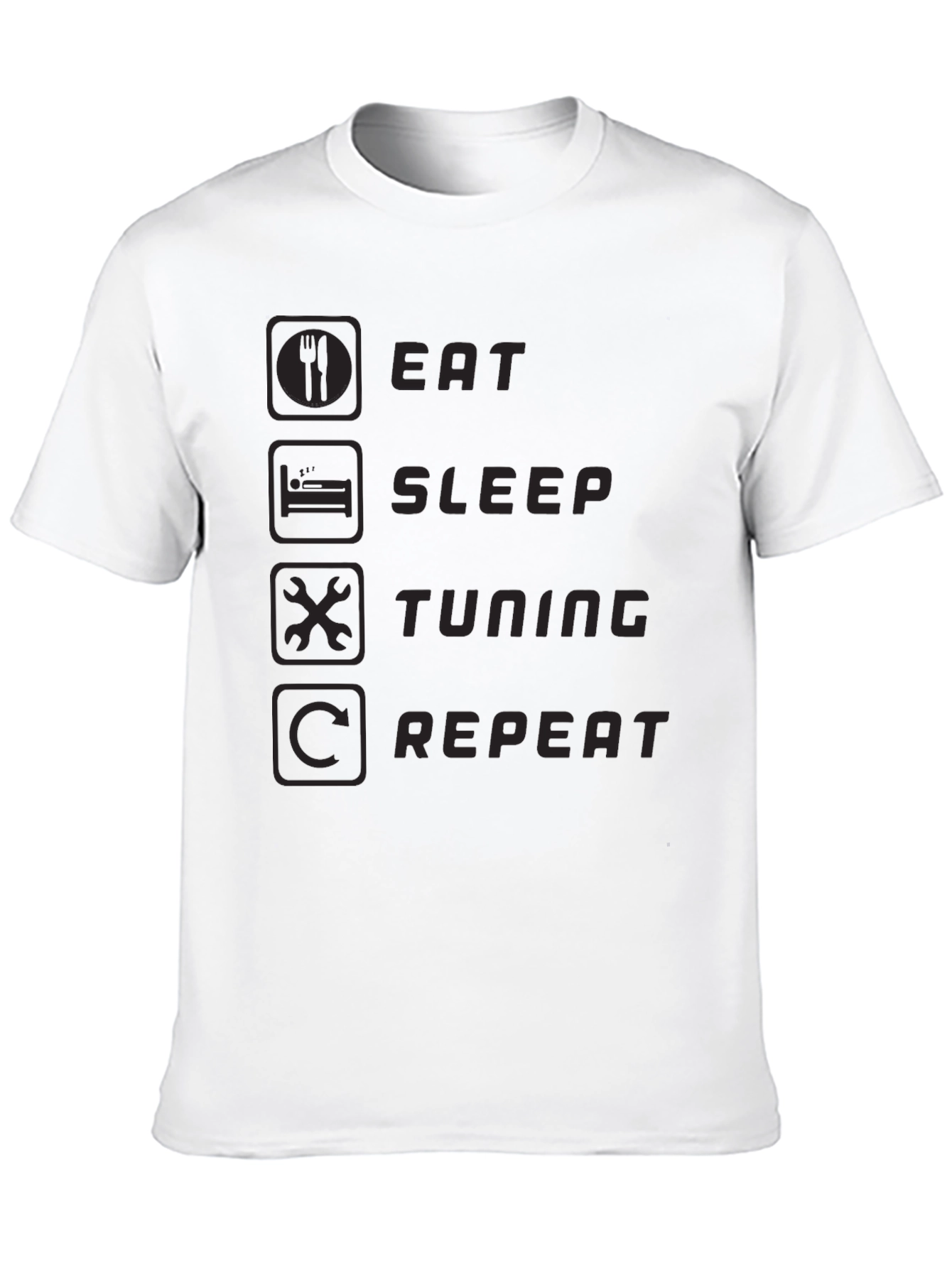 Eat Sleep Tuning Repeat Black T-Shirt