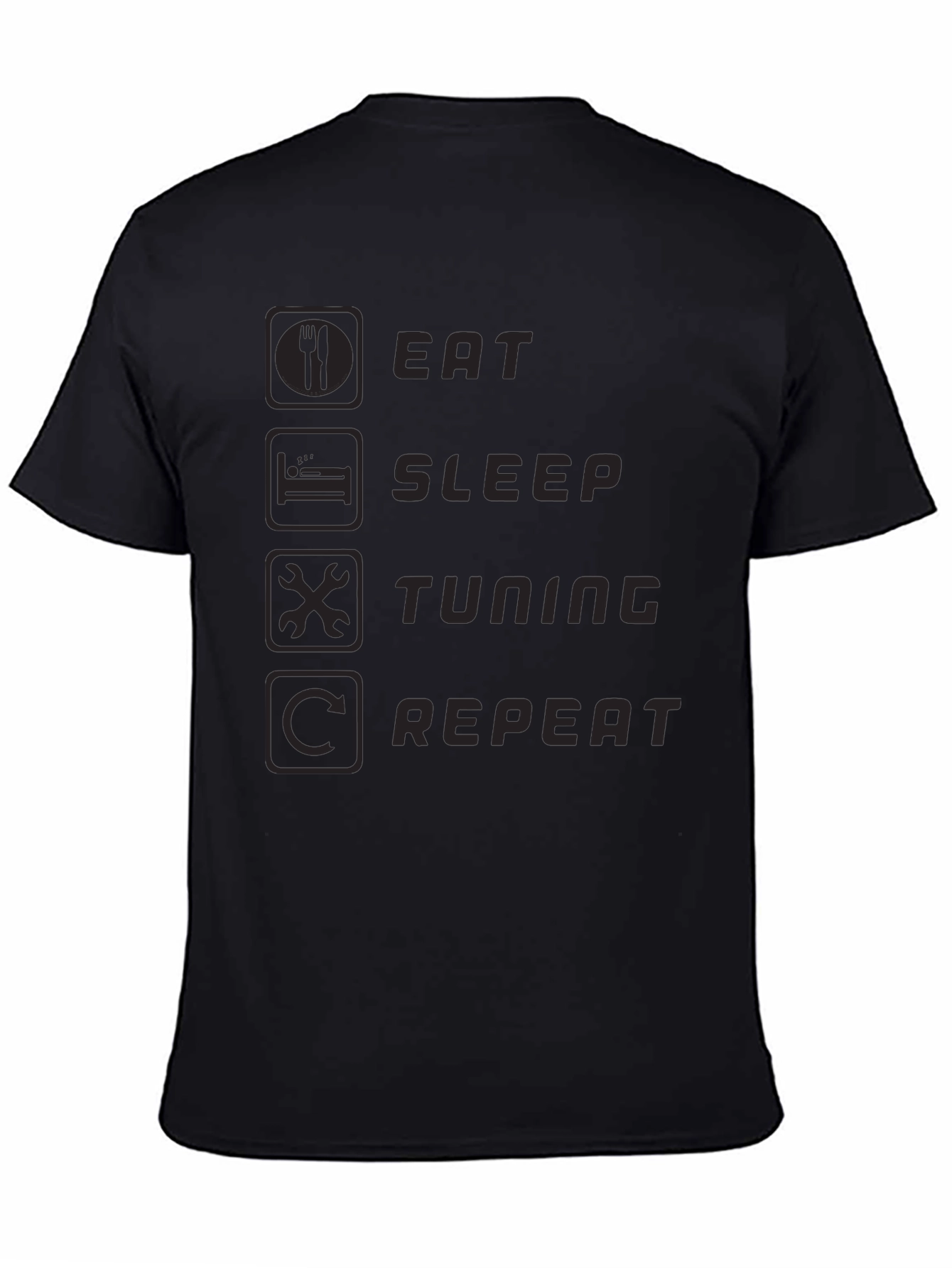 Eat Sleep Tuning Repeat Black T-Shirt
