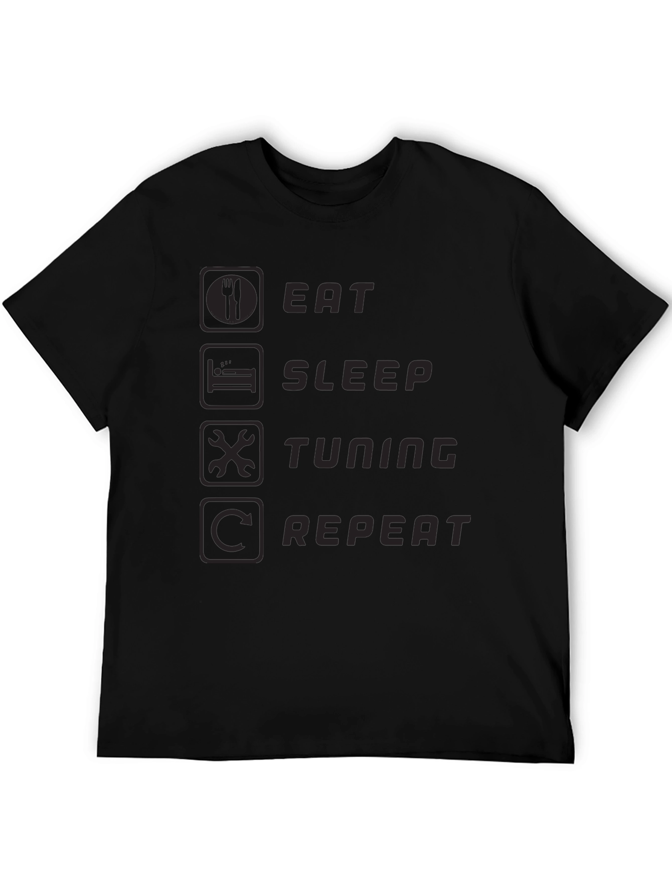 Eat Sleep Tuning Repeat Black T-Shirt