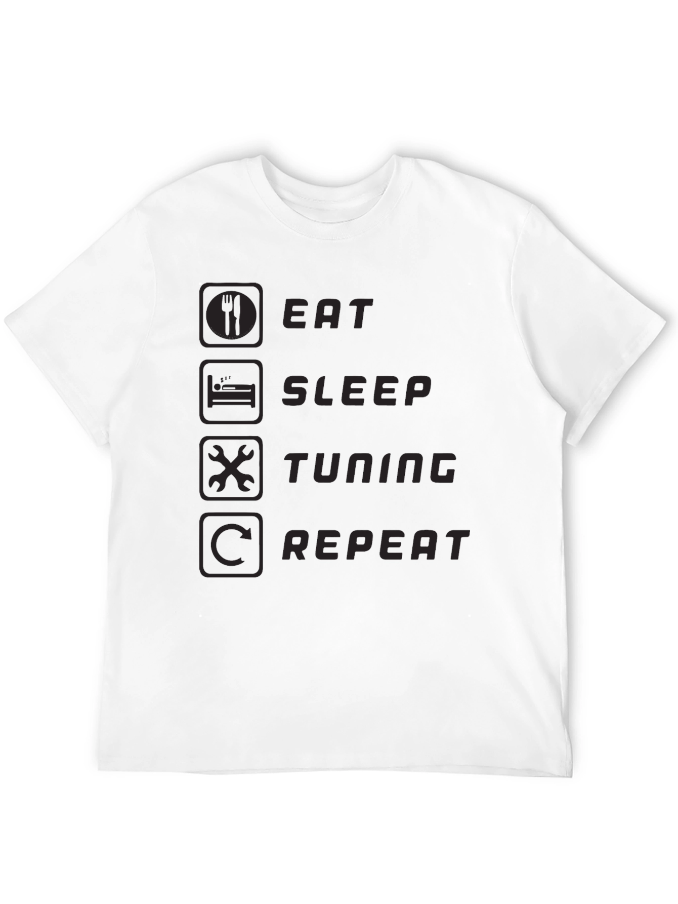 Eat Sleep Tuning Repeat Black T-Shirt