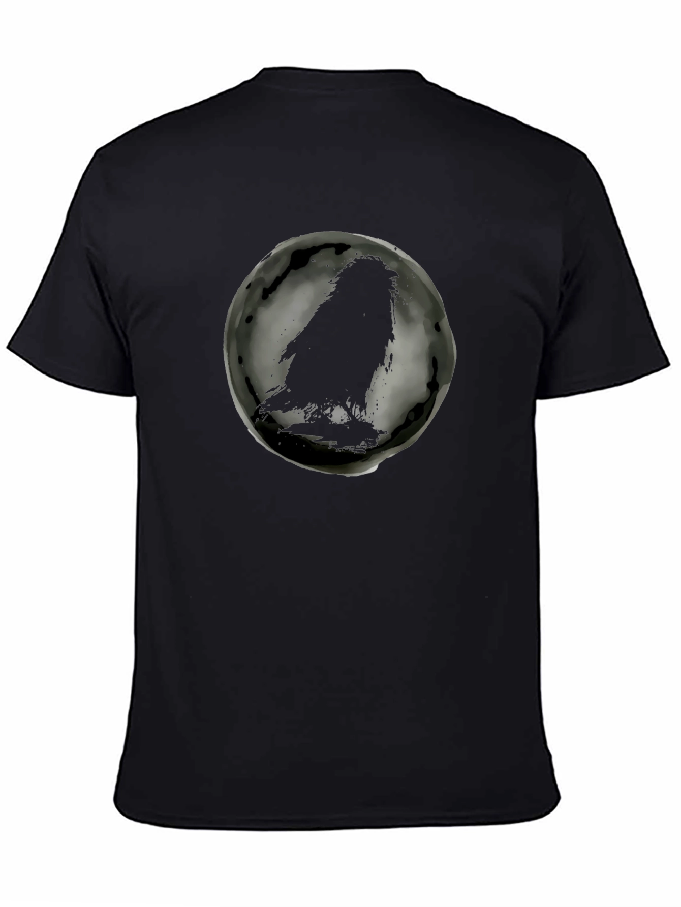 Raven Silhouette Graphic Black T-Shirt