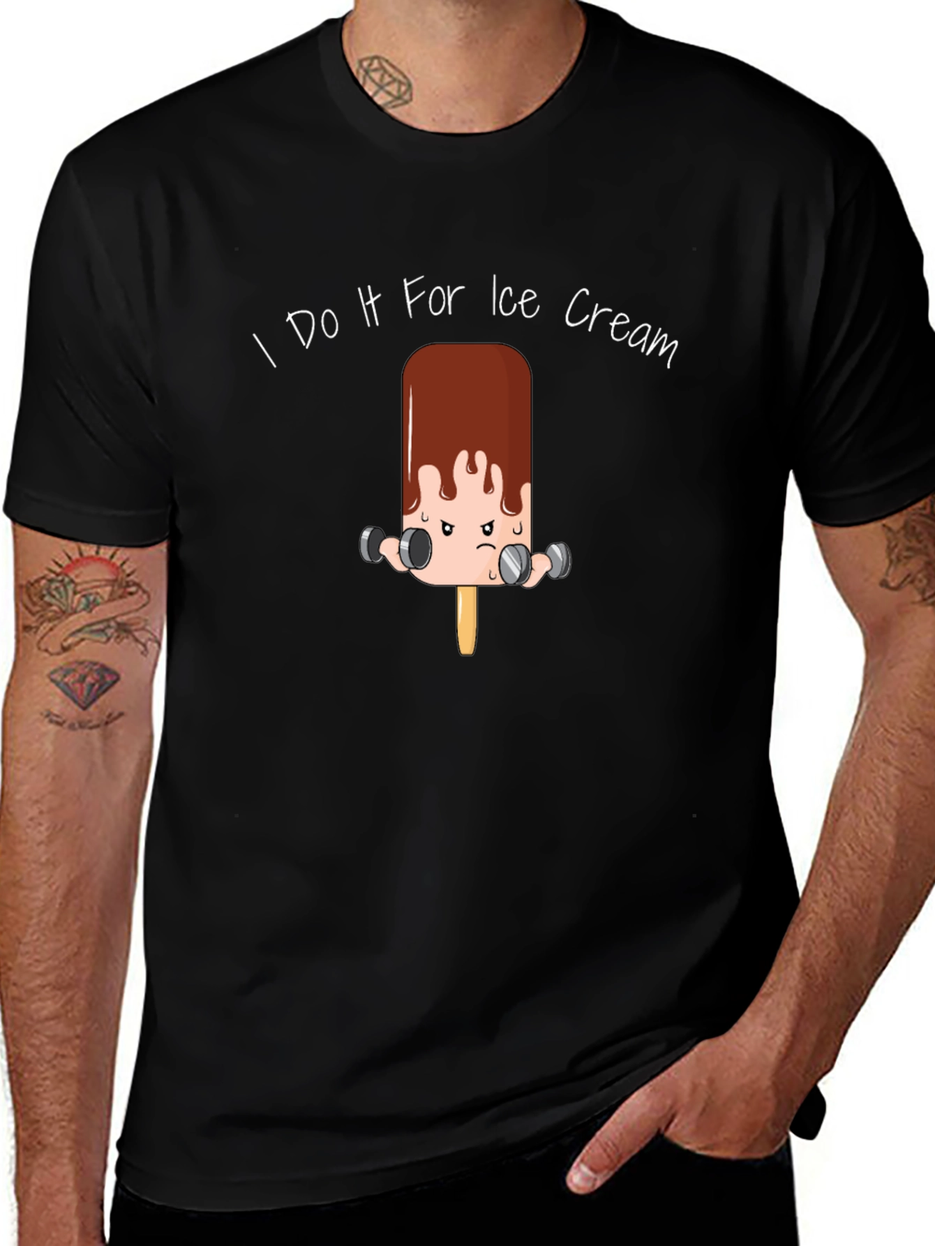 I Do It For Ice Cream Graphic T-Shirt