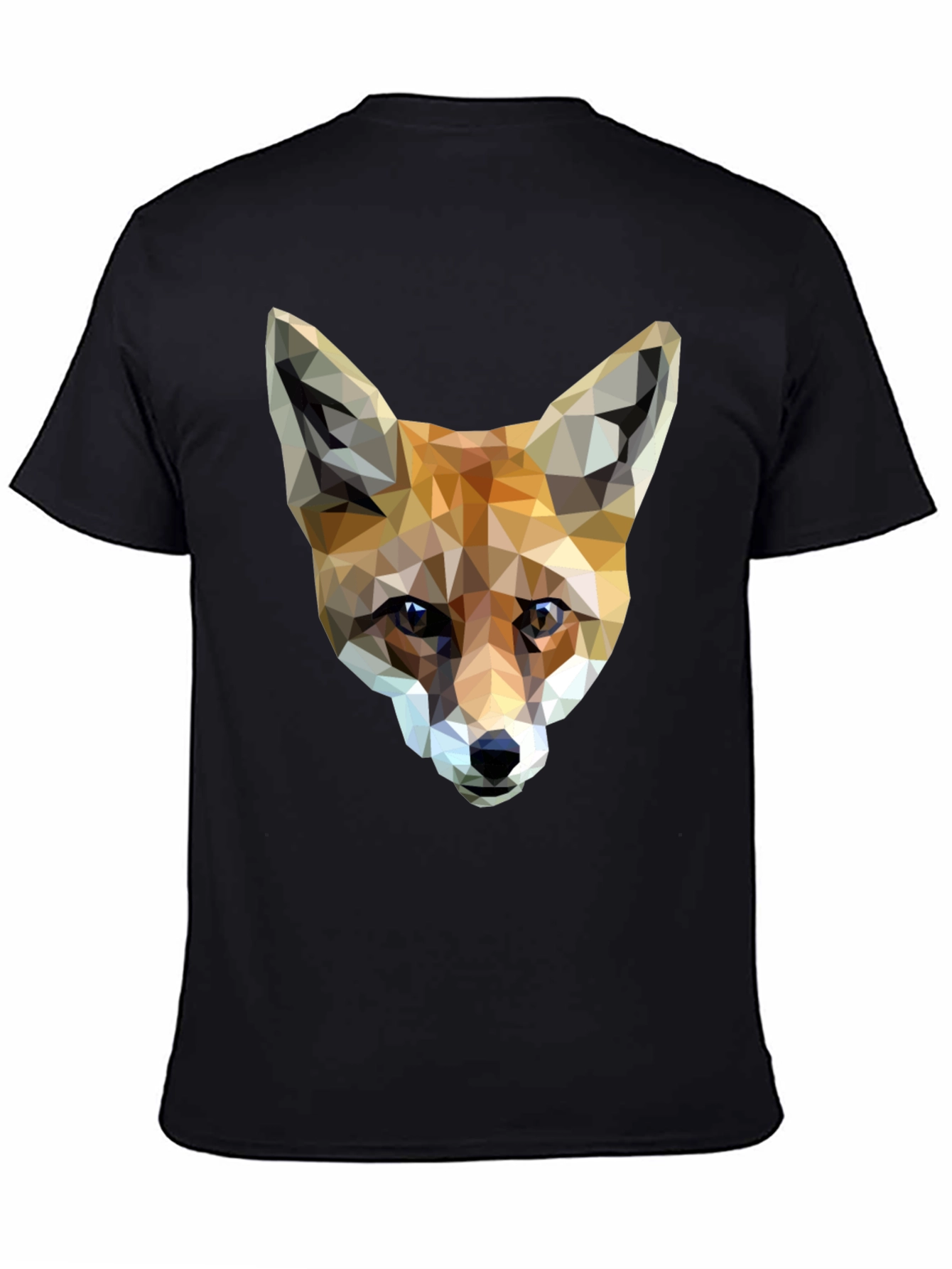 Geometric Fox Graphic Tee - Mens Black T-Shirt