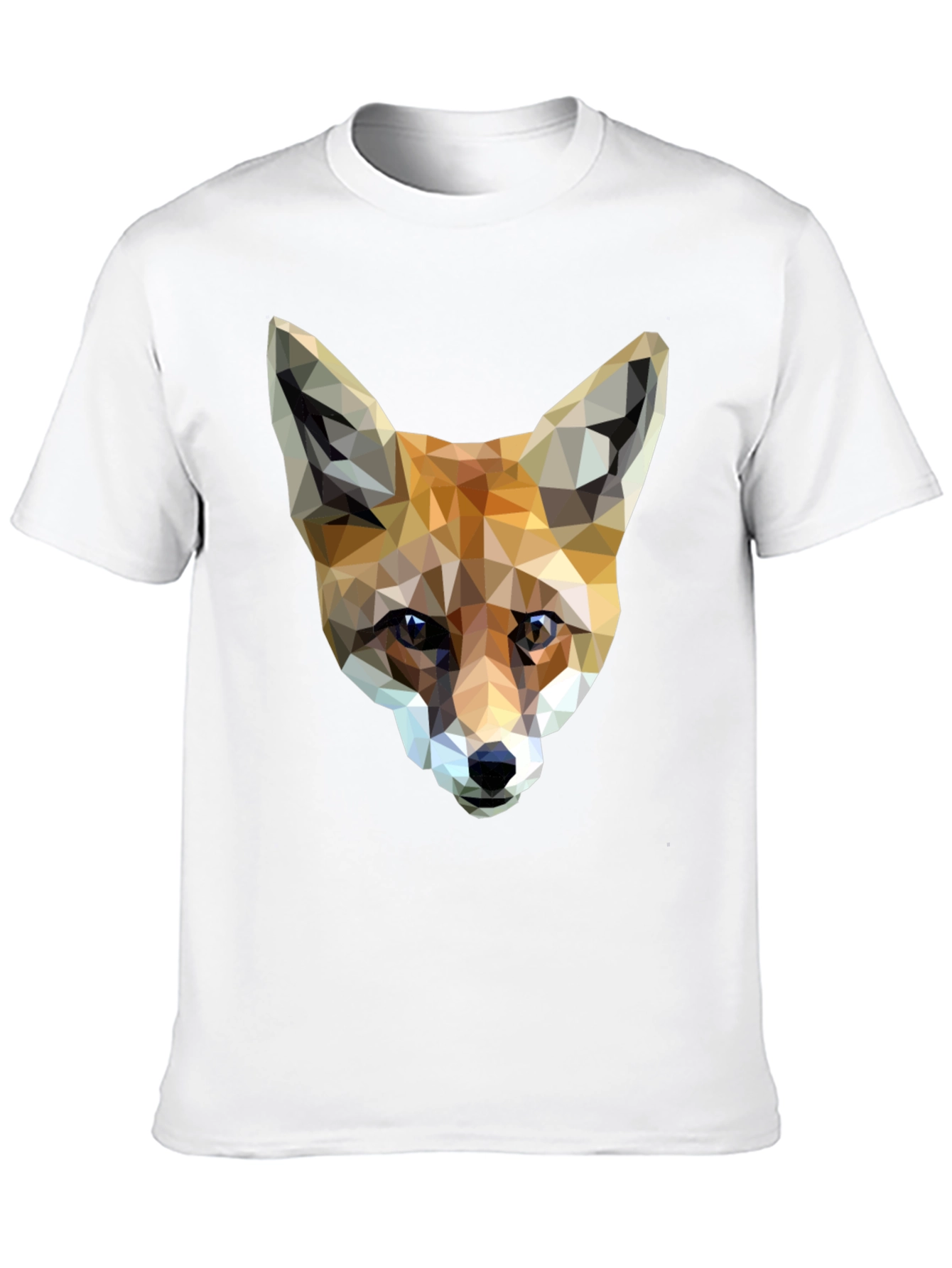 Geometric Fox Graphic Tee - Mens Black T-Shirt