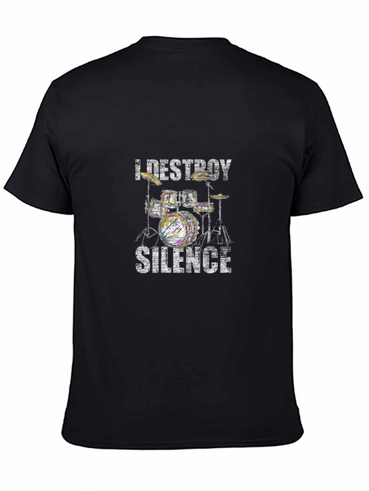 I Destroy Silence Drummer Graphic Tee