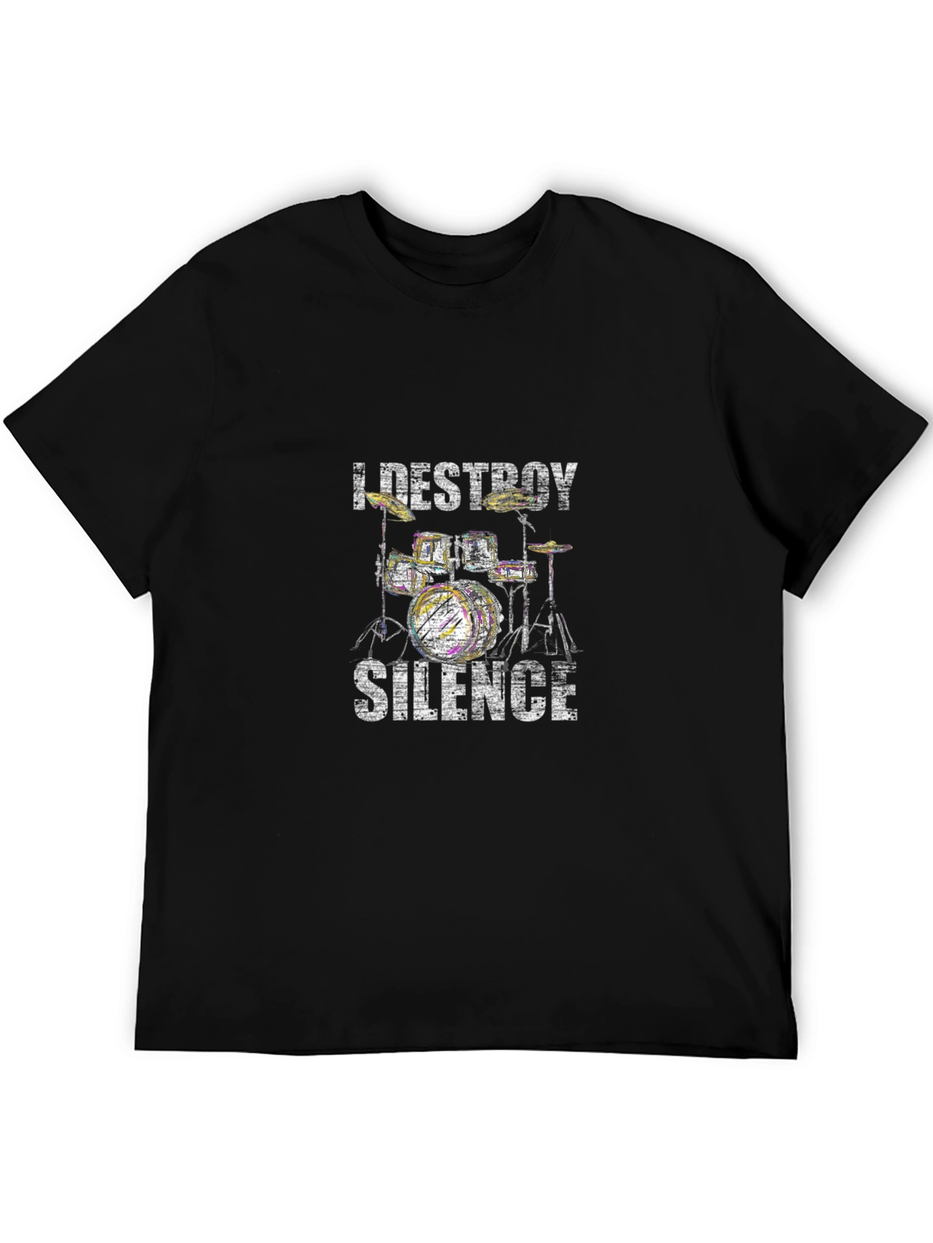 I Destroy Silence Drummer Graphic Tee
