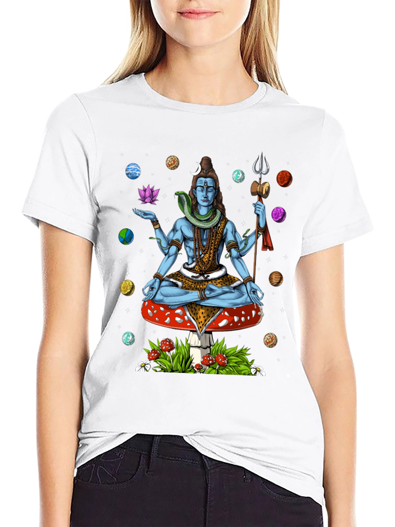 Shiva Mushroom Mens Graphic T-Shirt