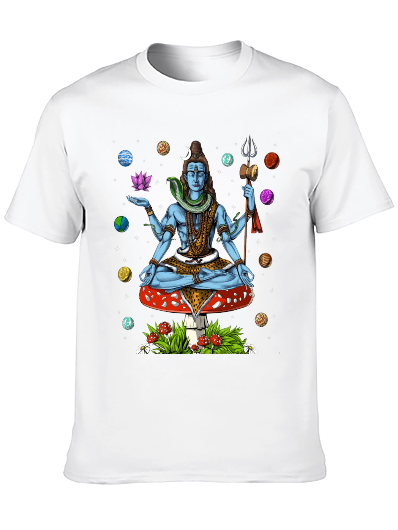Shiva Mushroom Mens Graphic T-Shirt