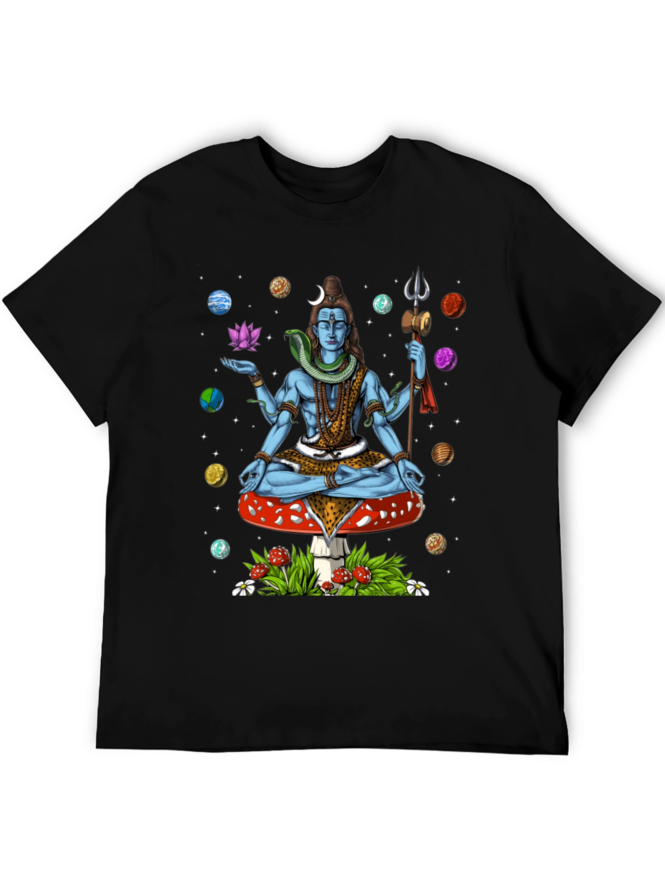 Shiva Mushroom Mens Graphic T-Shirt