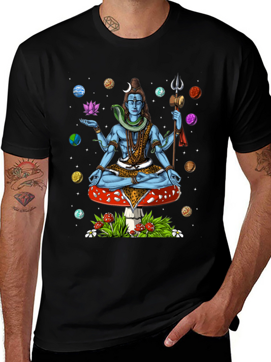 Shiva Mushroom Mens Graphic T-Shirt