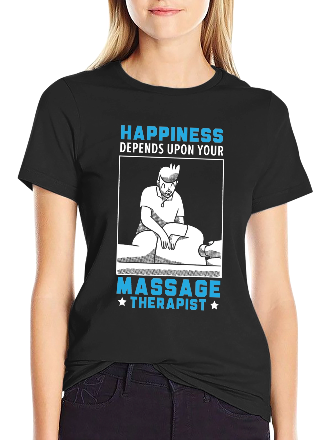 Massage Therapist Graphic Tee - Happiness