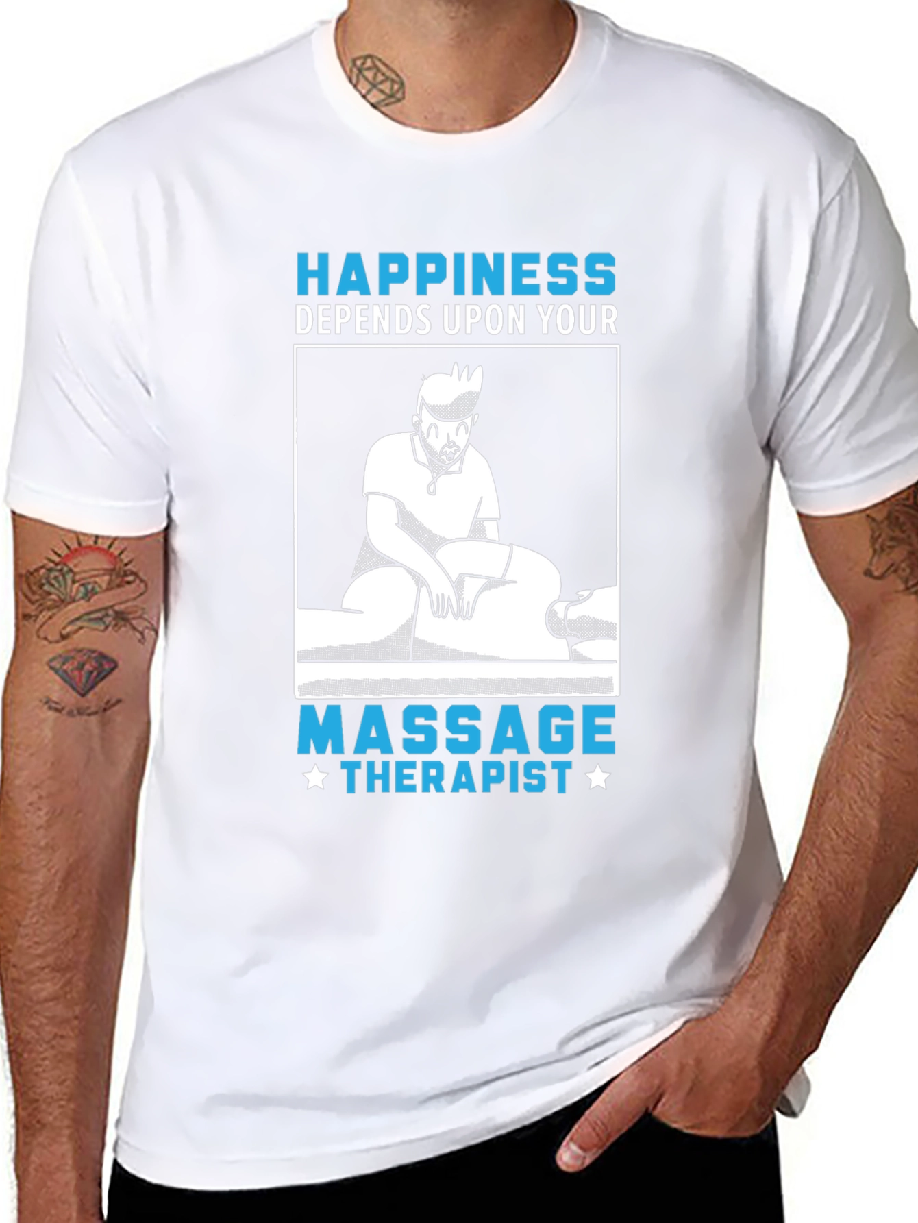 Massage Therapist Graphic Tee - Happiness