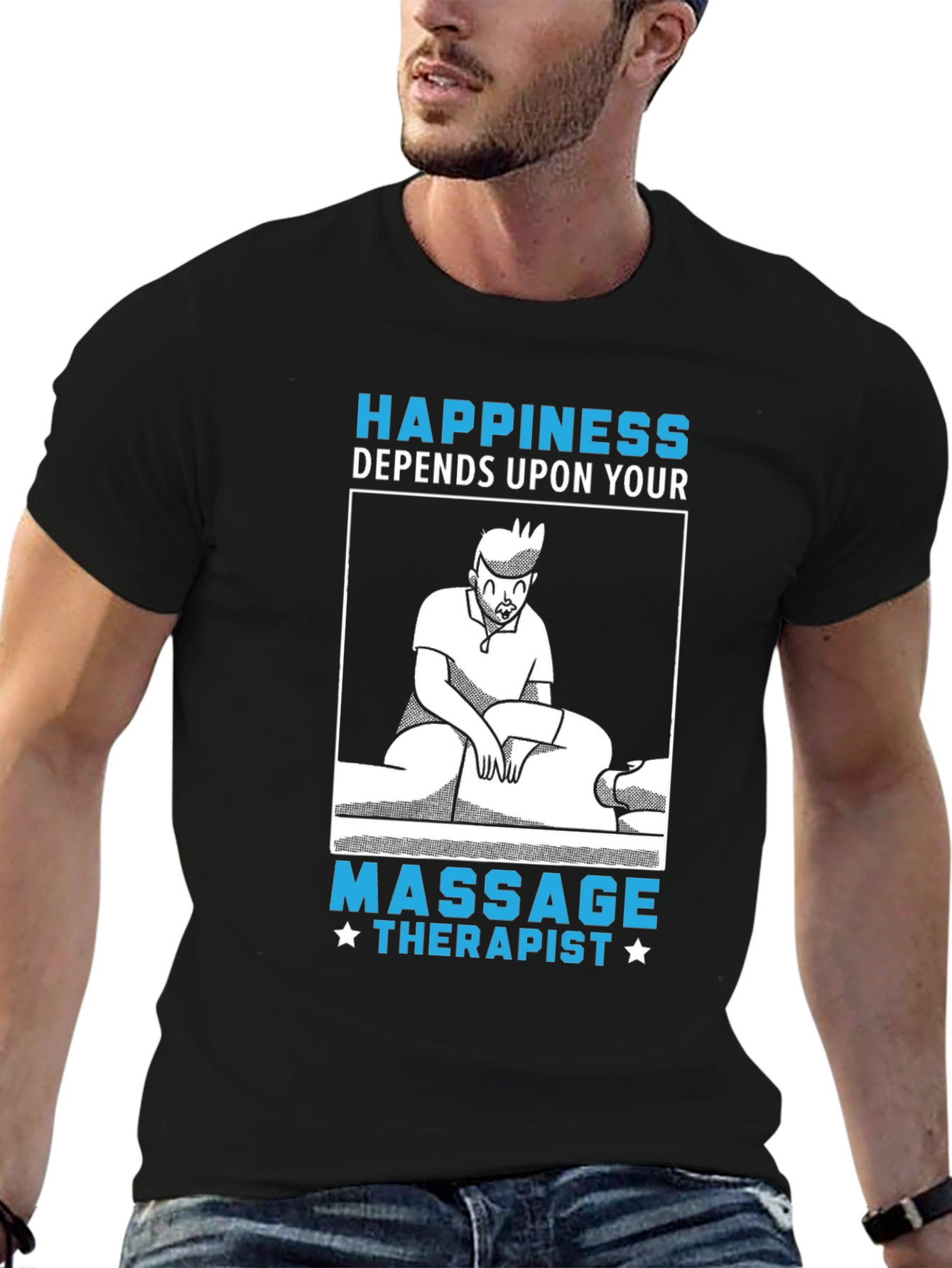 Massage Therapist Graphic Tee - Happiness