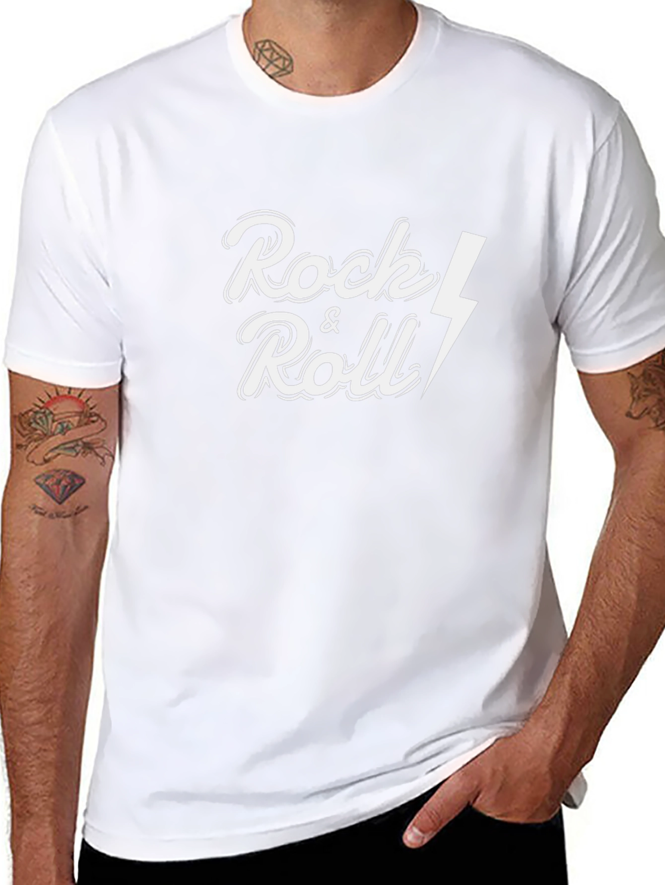 Rock & Roll Graphic Black T-Shirt