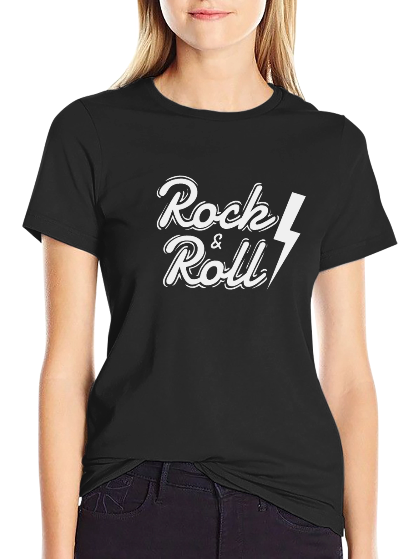 Rock & Roll Graphic Black T-Shirt