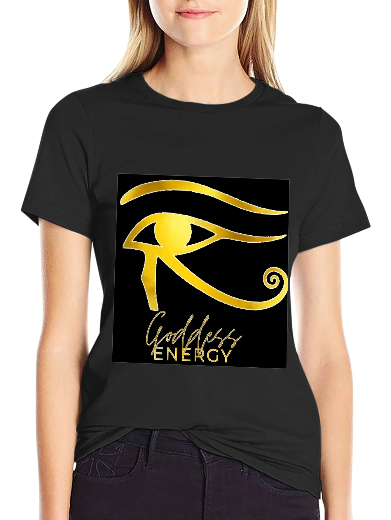 Goddess Energy Black Graphic Tee