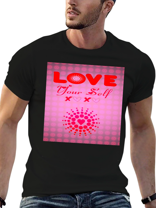 Love Yourself Graphic Tee - Black Cotton T-Shirt
