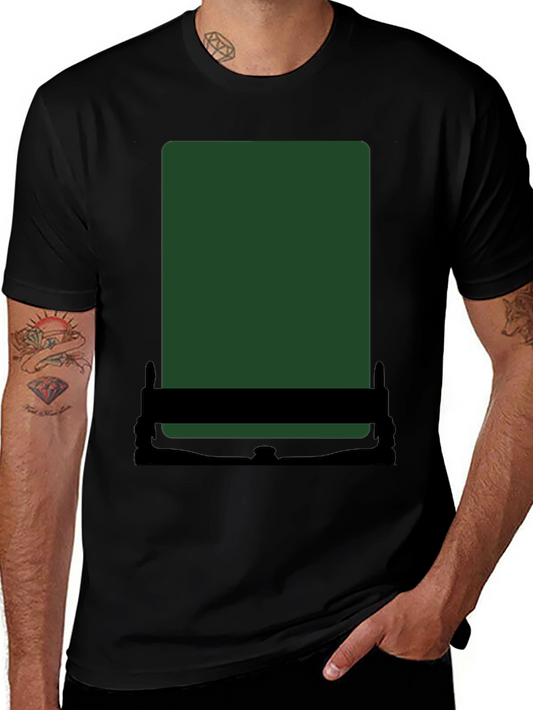 Abstract Green Block Graphic T-Shirt