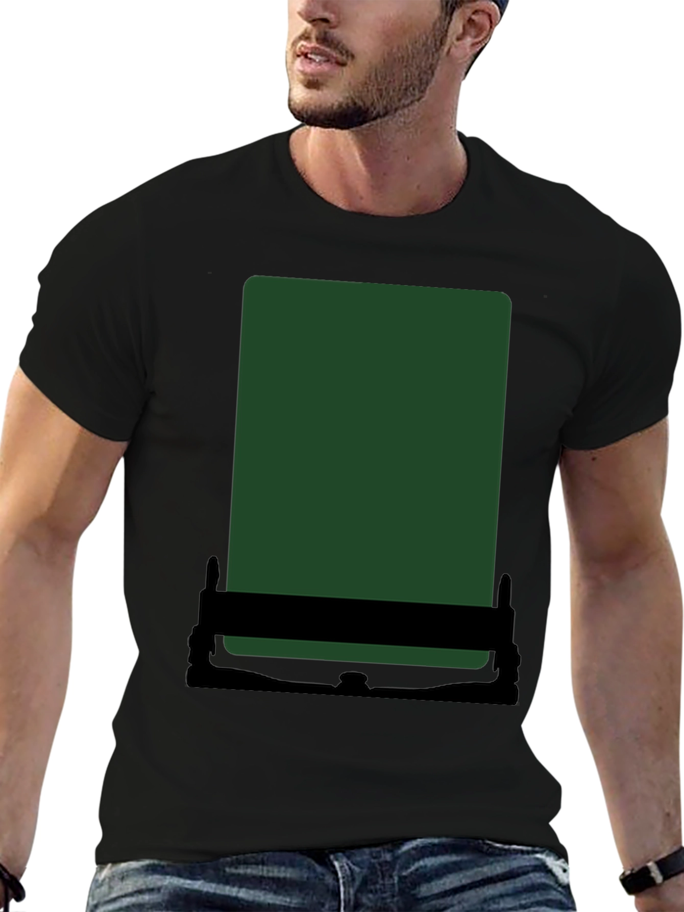 Abstract Green Block Graphic T-Shirt