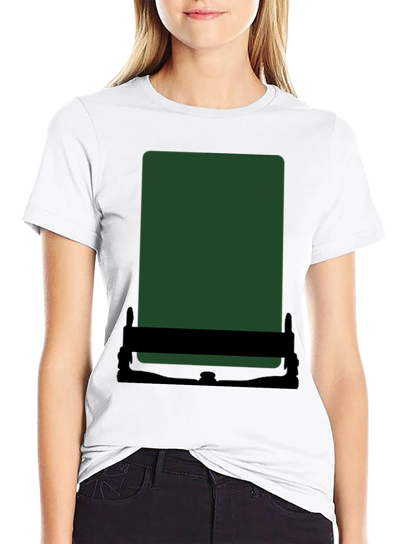 Abstract Green Block Graphic T-Shirt