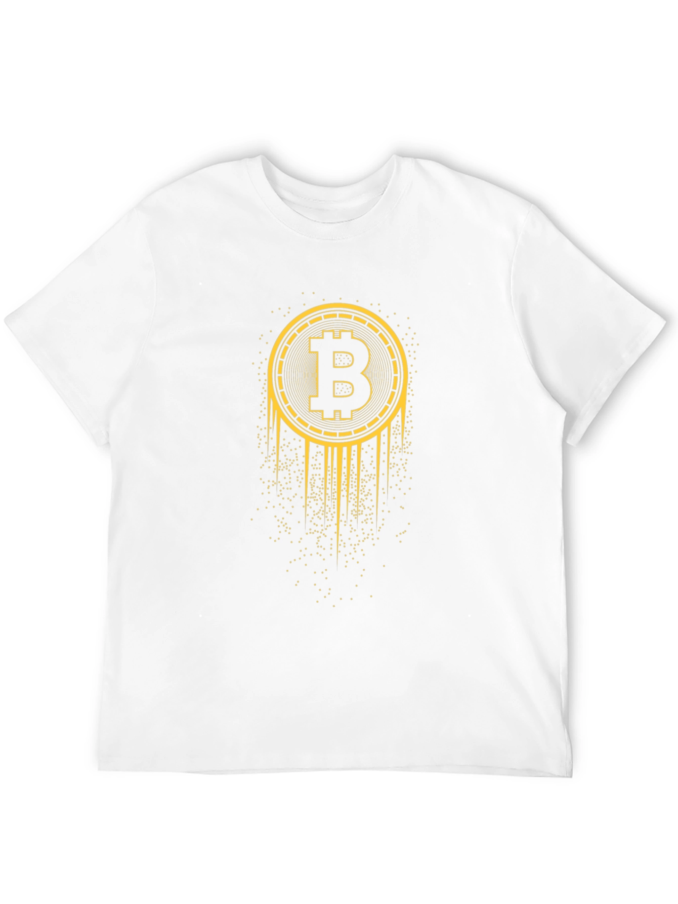 Bitcoin Gold Drip Graphic T-Shirt