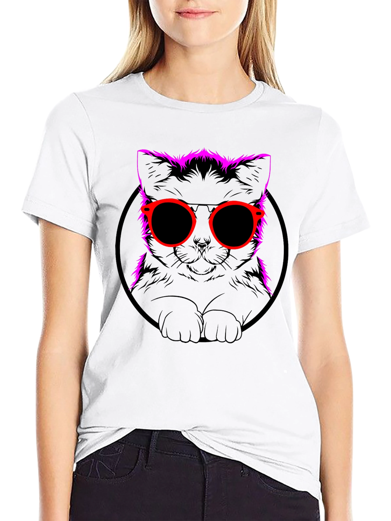 Cool Cat Graphic T-Shirt