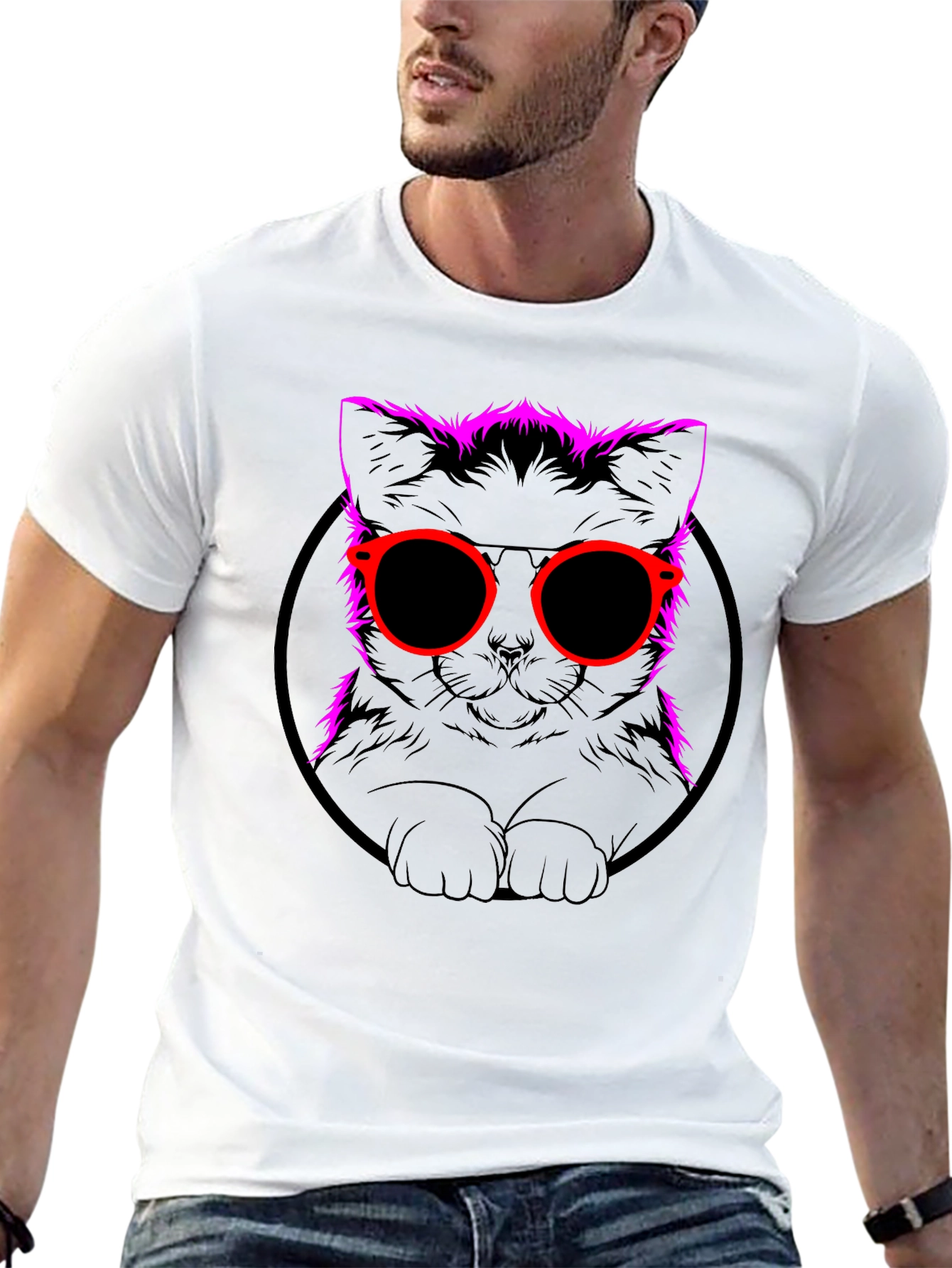 Cool Cat Graphic T-Shirt
