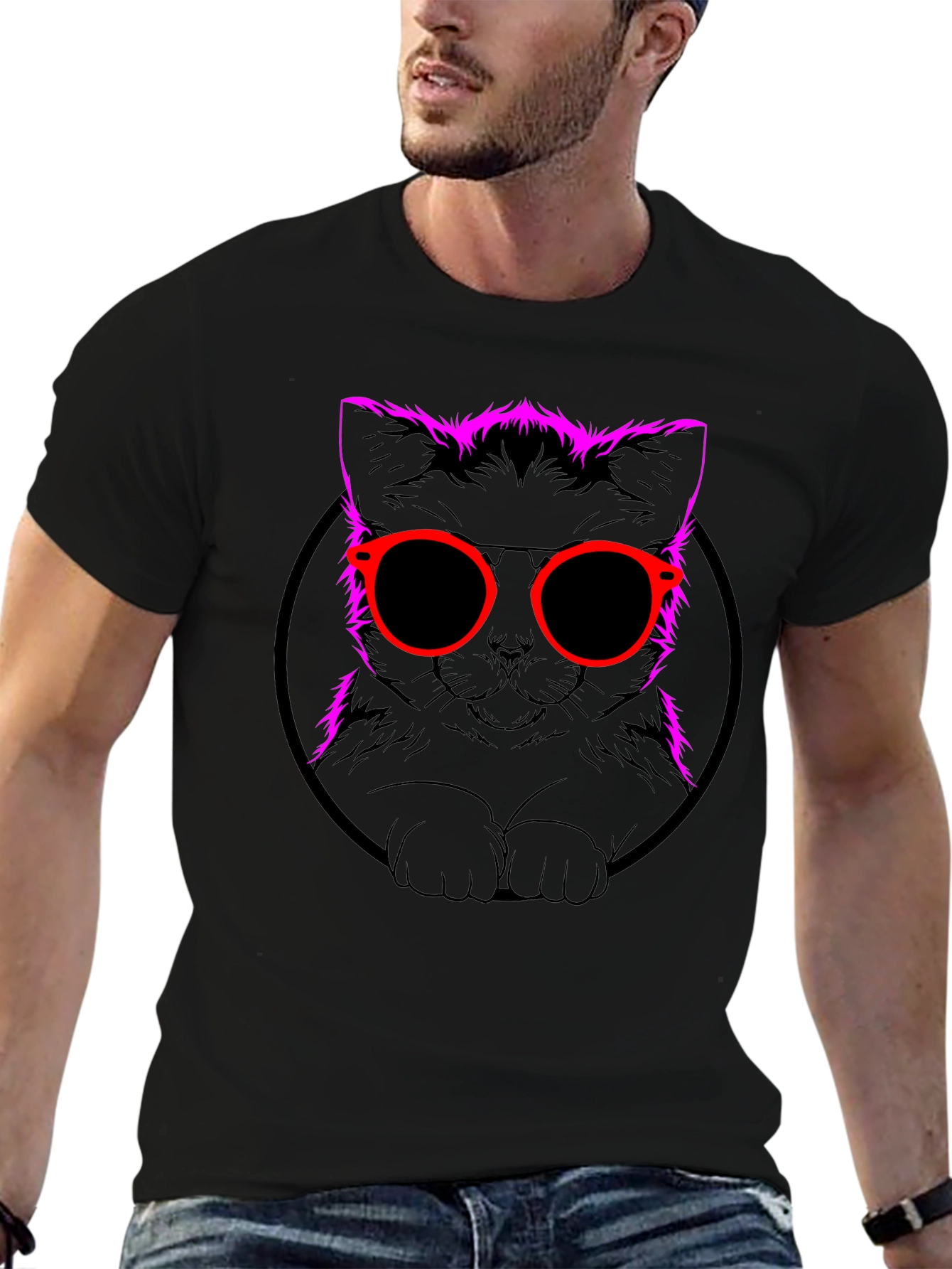 Cool Cat Graphic T-Shirt