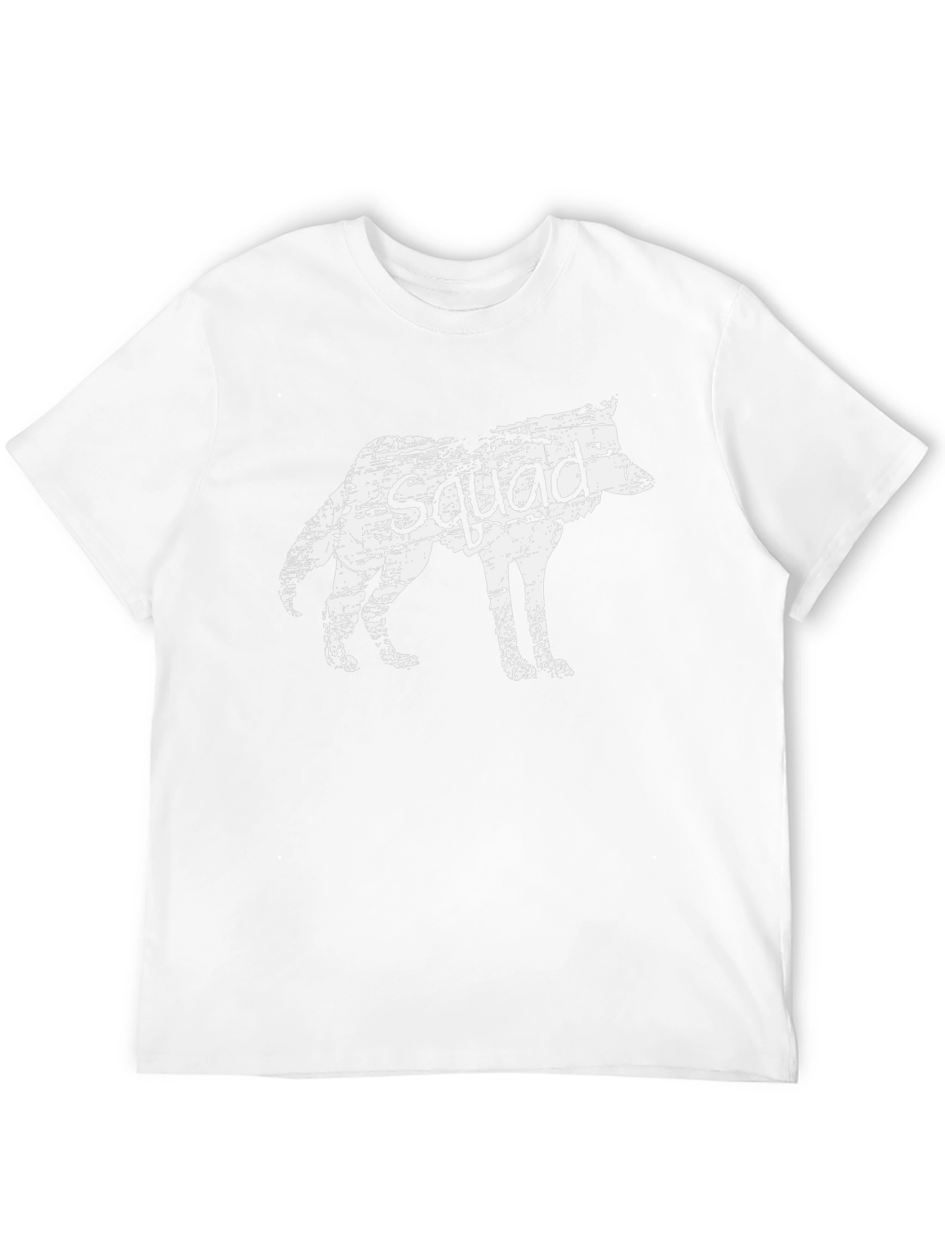 Squad Wolf Graphic Tee - Black Cotton Blend