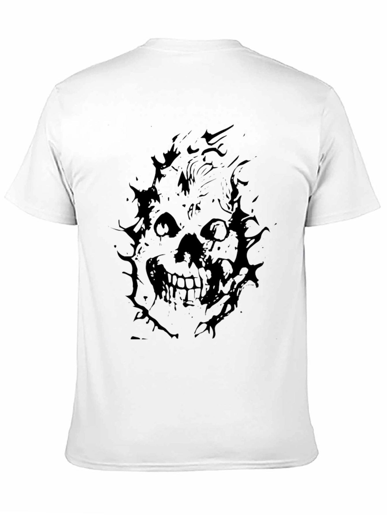 Mens Black Skull Graphic T-Shirt