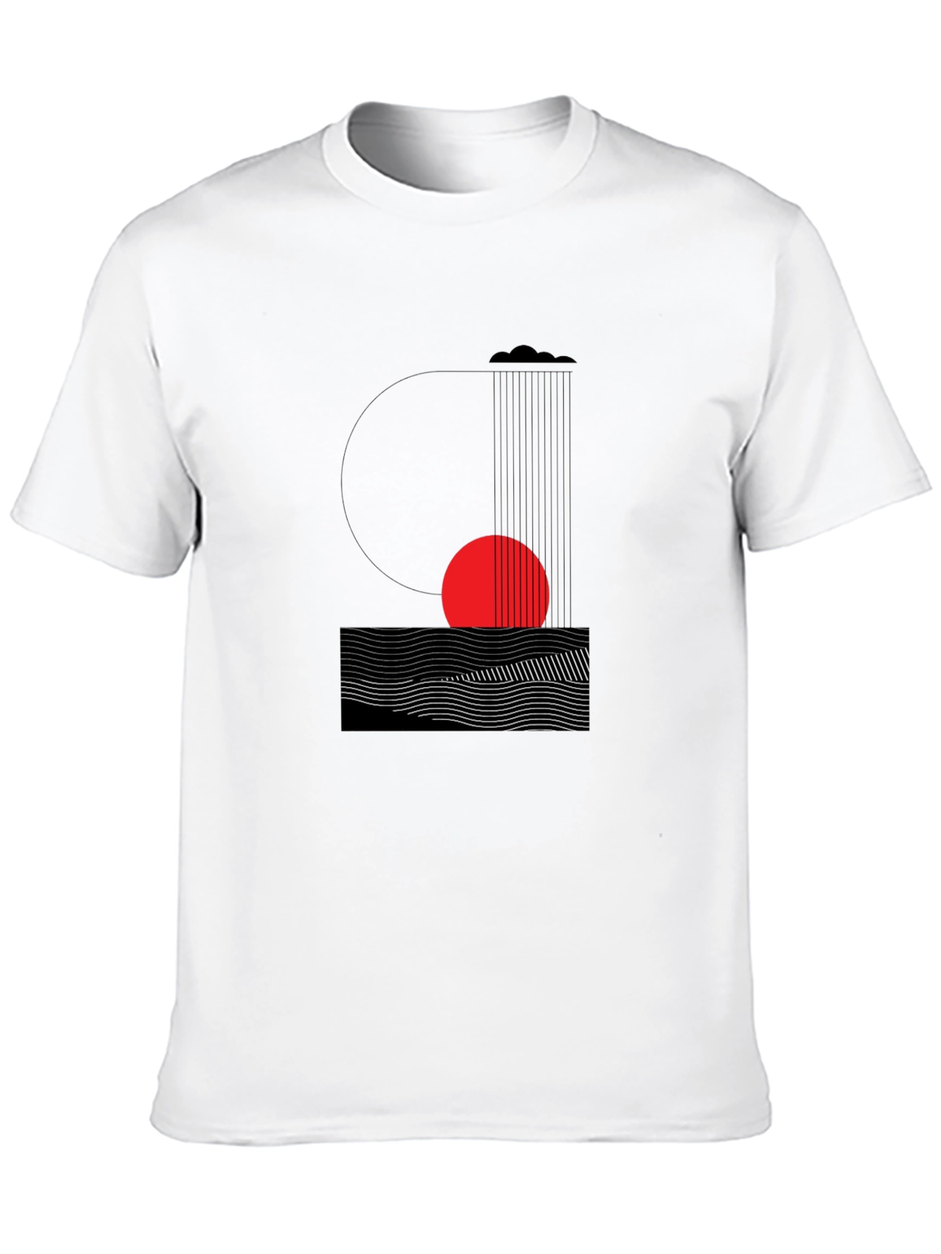 Abstract Graphic Black T-Shirt