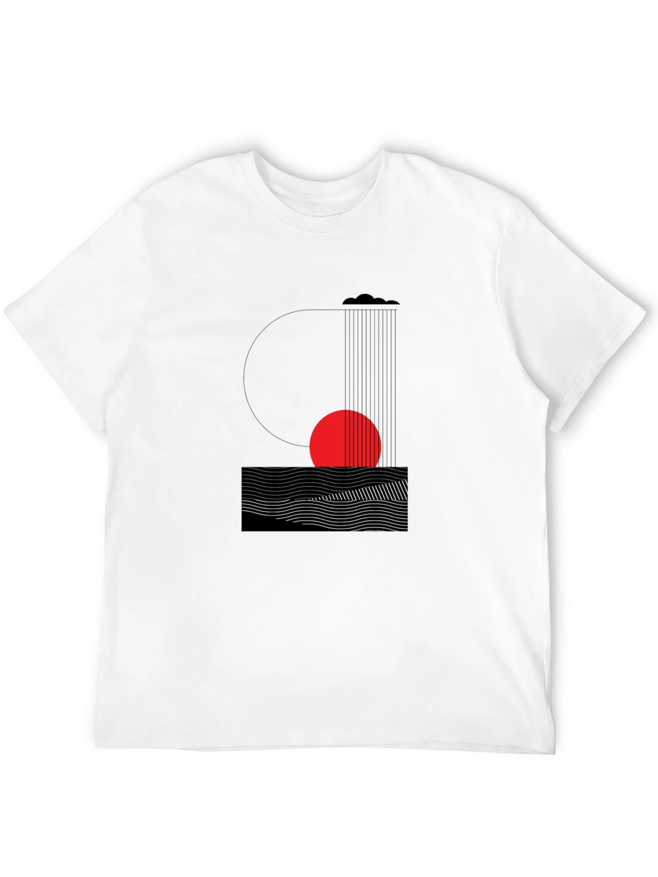 Abstract Graphic Black T-Shirt