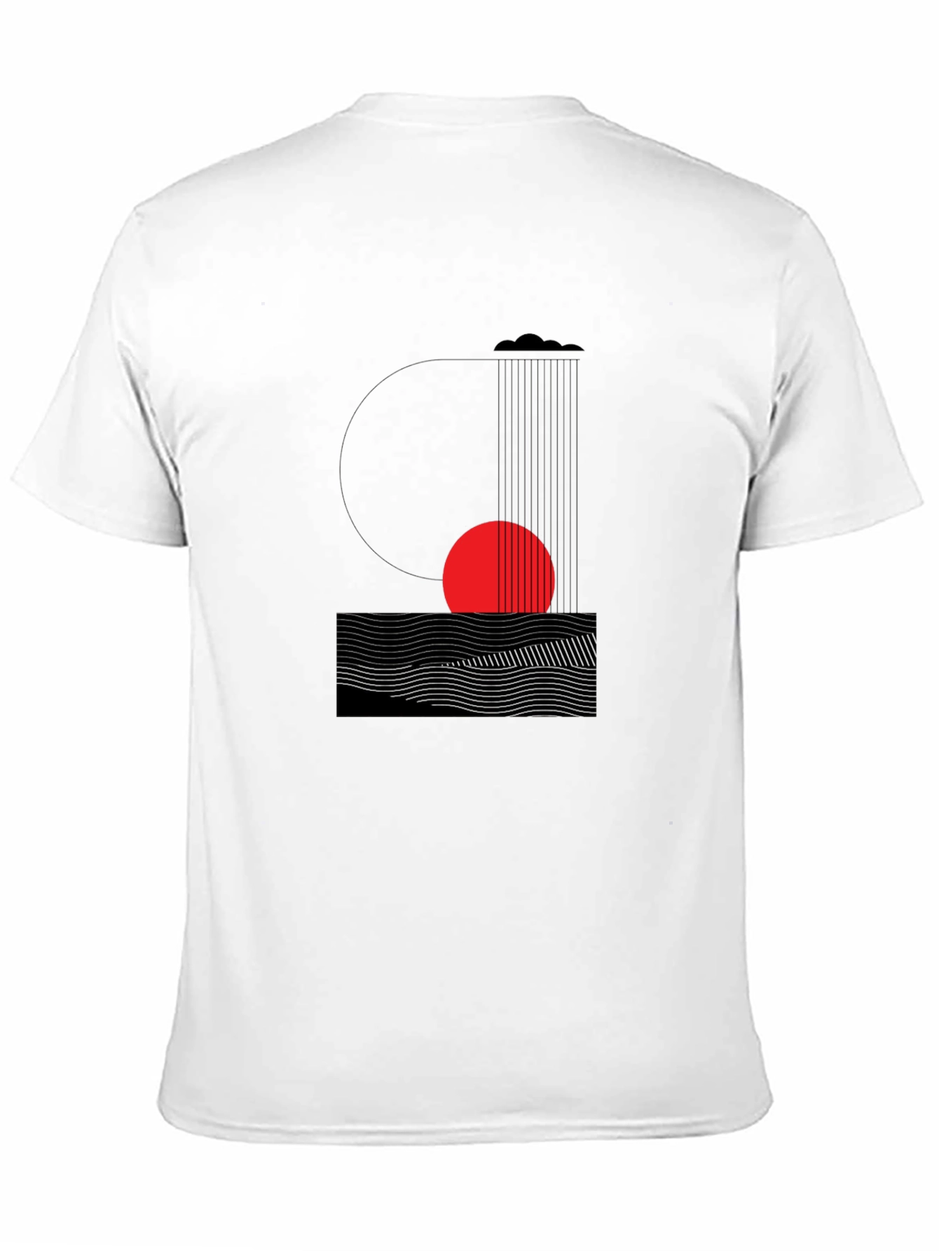 Abstract Graphic Black T-Shirt