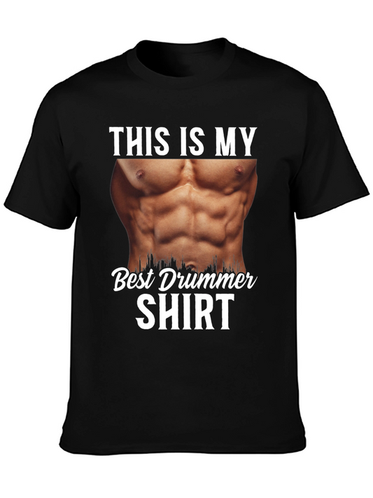 Funny Drummer Muscle T-Shirt