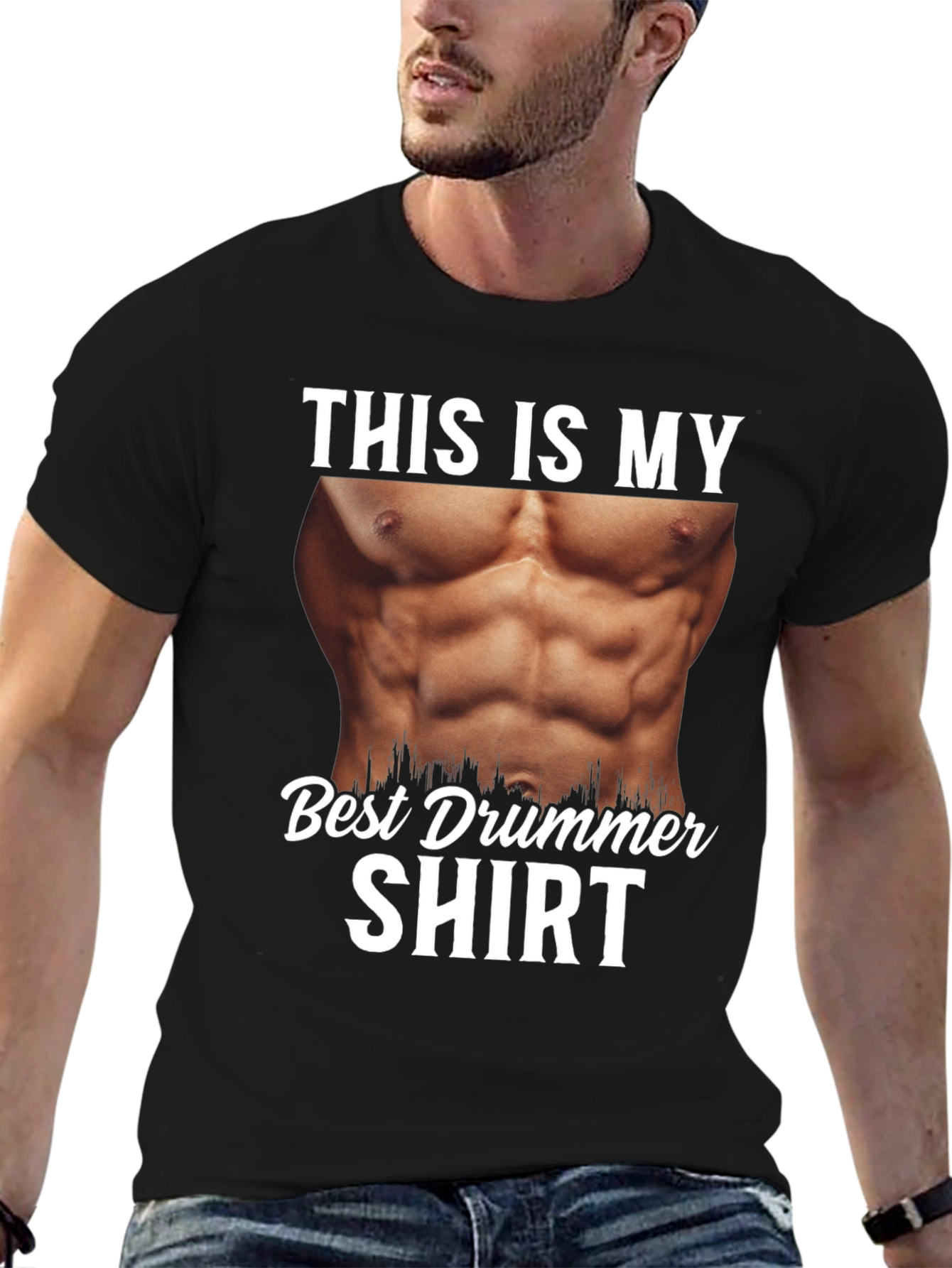Funny Drummer Muscle T-Shirt