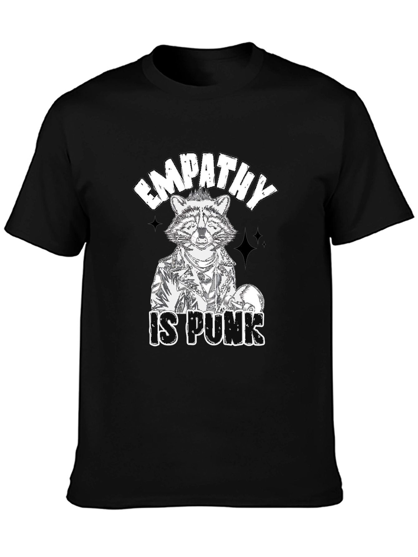 Empathy is Punk T-Shirt: Raccoon Graphic Tee