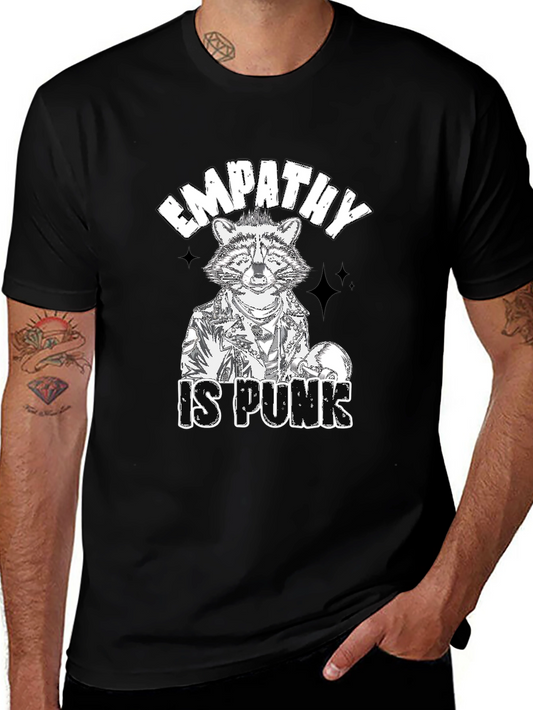 Empathy is Punk T-Shirt: Raccoon Graphic Tee