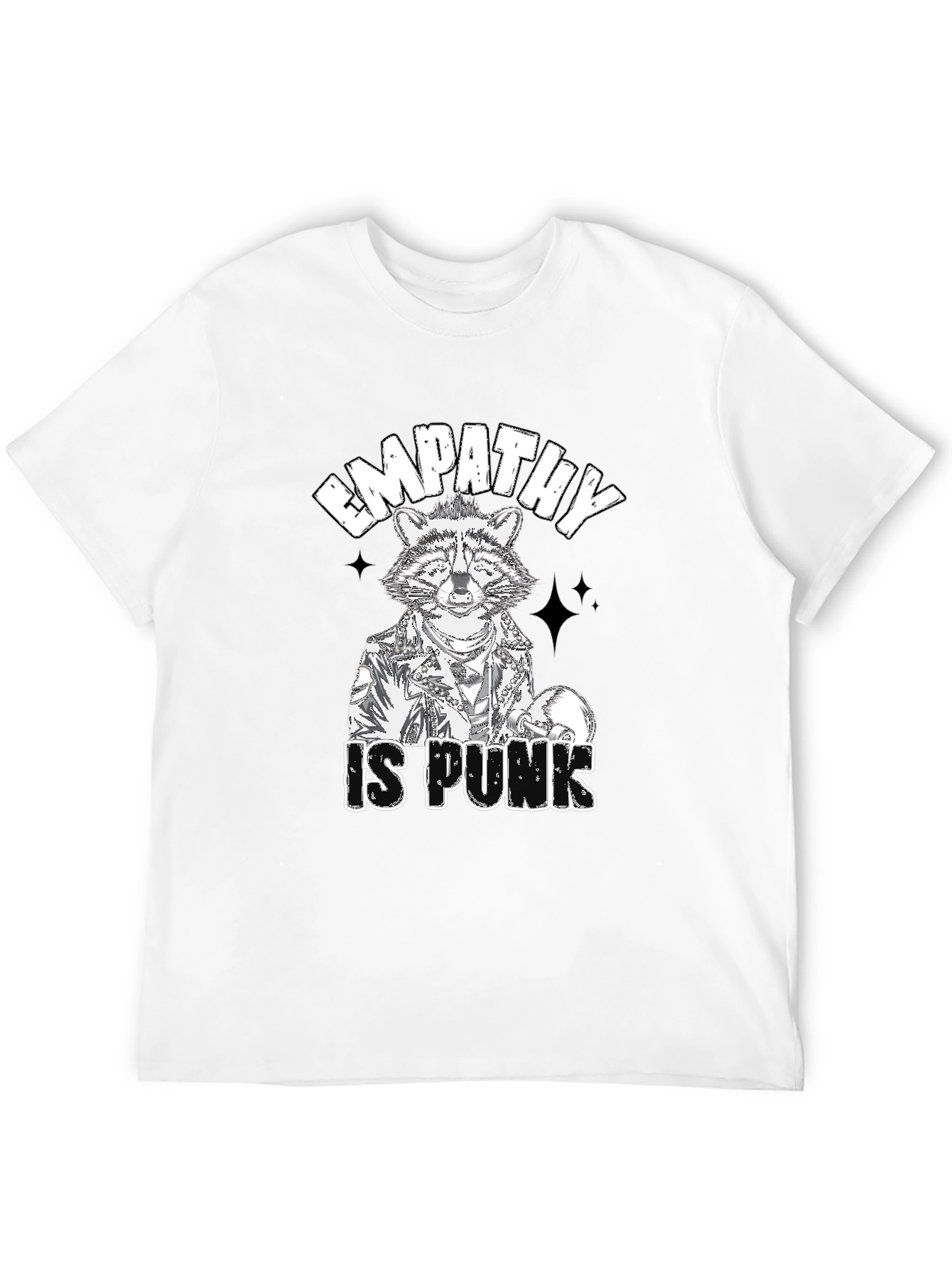 Empathy is Punk T-Shirt: Raccoon Graphic Tee
