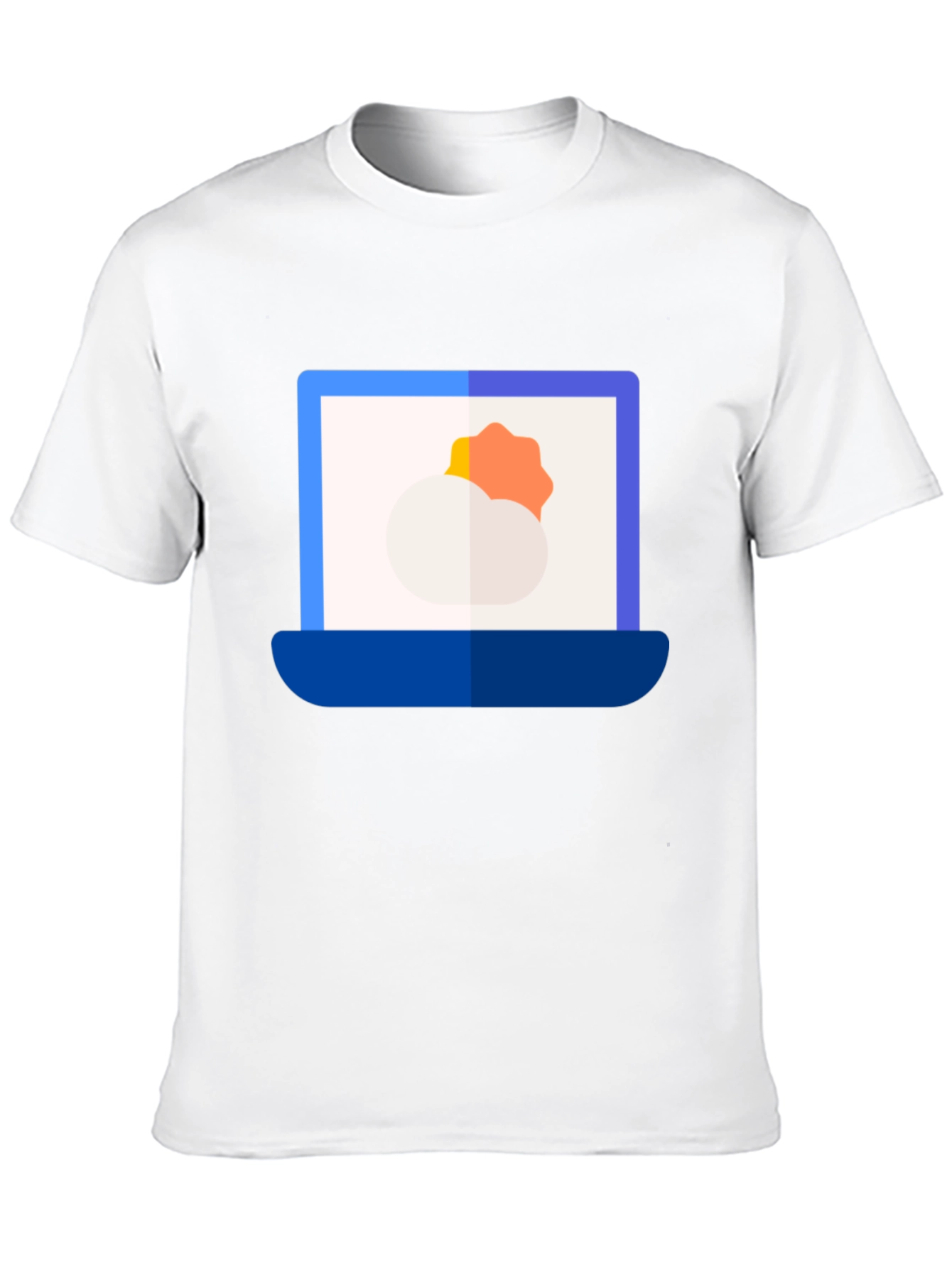 Weather Laptop Graphic Tee - Modern Style