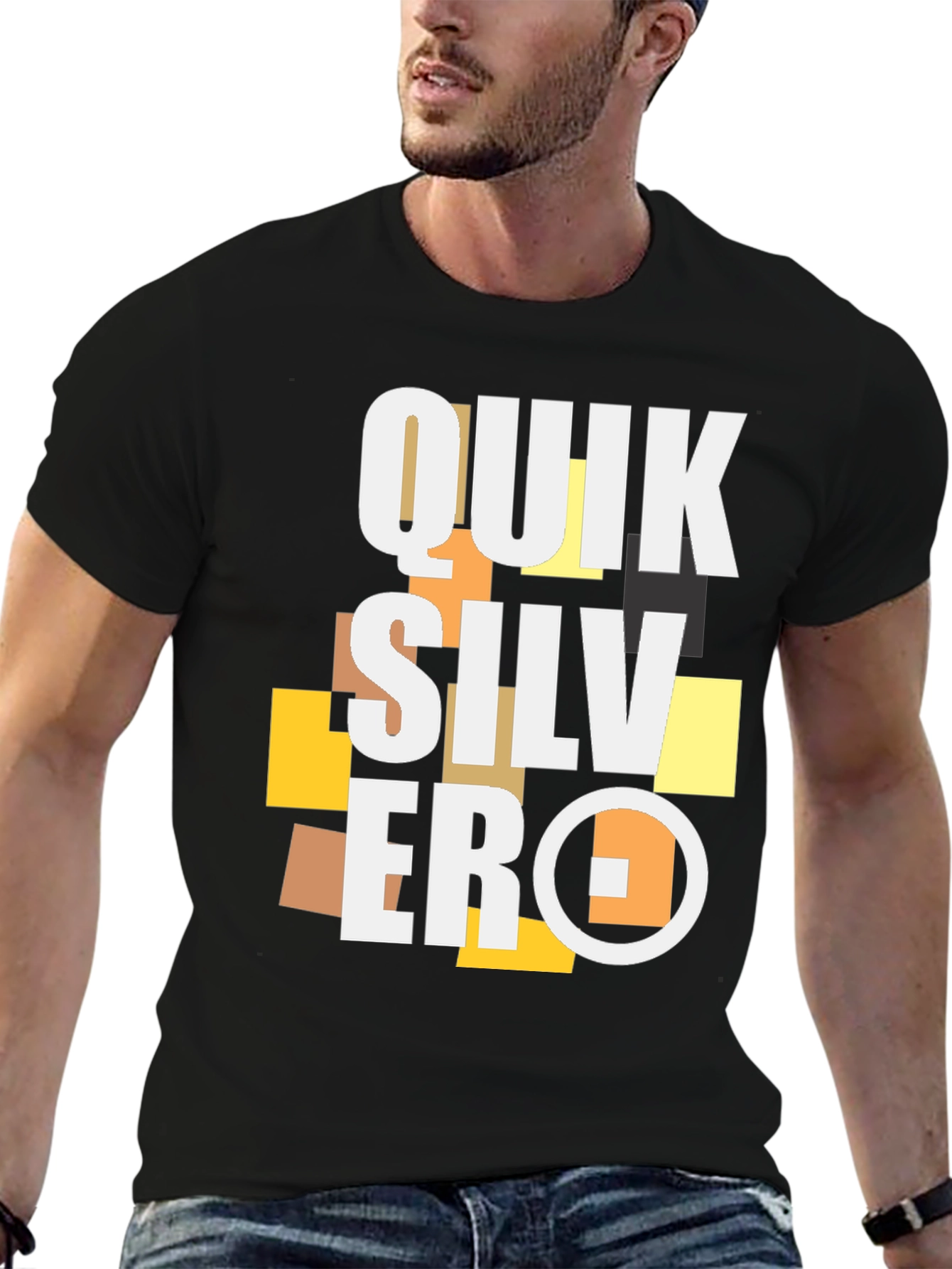 Quiksilver Graphic Print Black T-Shirt